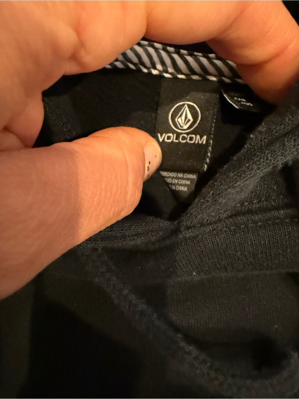 Volcom Girls Black Hoodie & White Lace Pullover Set - Picture 7 of 7